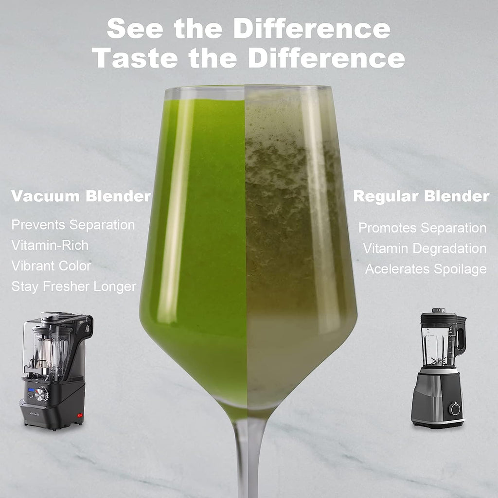 Kitchen Quiet Professional Blender: Vacuum Commercial Blender for Shakes and Smoothies