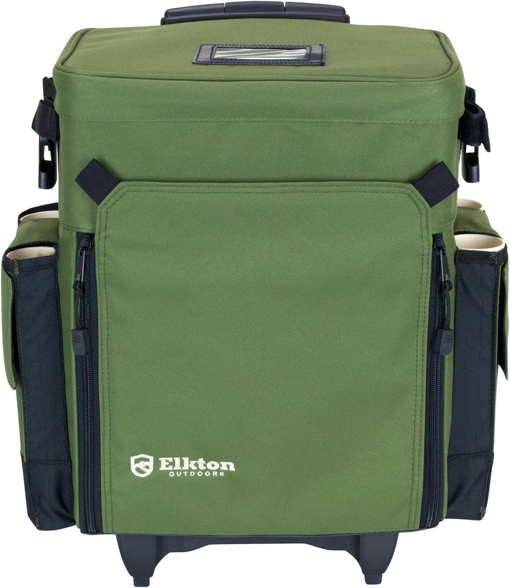 Elkton Outdoors Rolling Tackle Box with Wheels