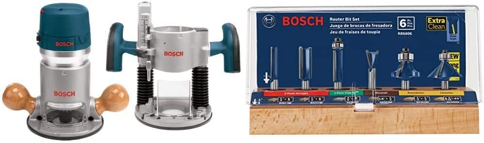 BOSCH 1617EVSPK Wood 12 Amp Router Tool Combo Kit